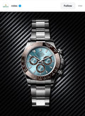RLX [DAYTONA] SKY BLUE BROWN SILVER STEEL WATCH
